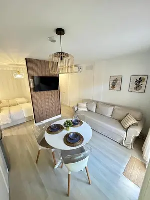Zona de estar de New and cozy apartment next to the beach