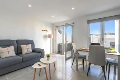 Zona de estar de Modern house with sea views, pool and a chillout terrace