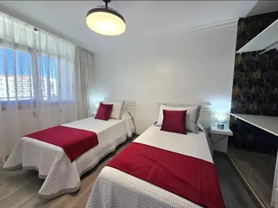 Cama o camas de una habitación en Canary-holiday Apartament Juncos 1 Maspalomas