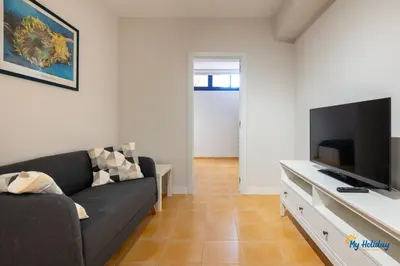 Una televisión o centro de entretenimiento en Villa Meloneras III