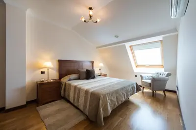 Cama o camas de una habitación en Apartamento Good Holidays