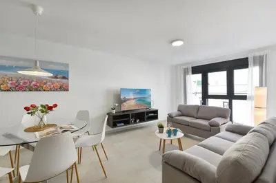 Una televisión o centro de entretenimiento en Calma Costera 1A by VillaGranCanaria