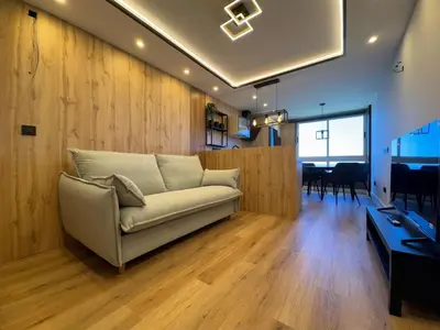Zona de estar de Exclusive Beachfront Studio in Arguineguín - Newly Renovated