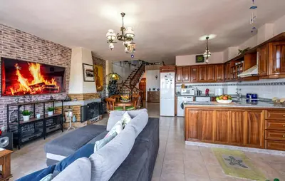 Una cocina o zona de cocina en Gorgeous Home In Valsequillo