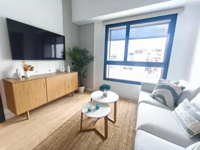 Una televisión o centro de entretenimiento en Luxury apartment & gimnasio & playa Canteras D5D