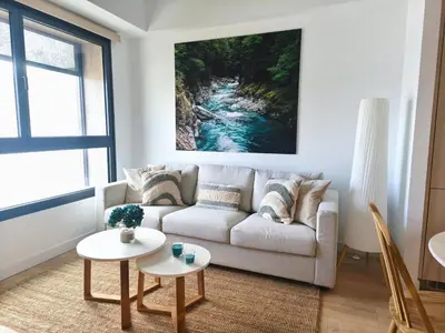 Zona de estar de Luxury apartment & gimnasio & playa Canteras D5D