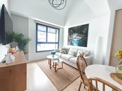 Zona de estar de Luxury apartment & gimnasio & playa Canteras D5D