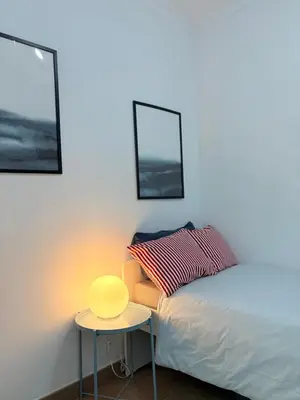 Cama o camas de una habitación en 3bedroom flat, 2 bath in Plaza de La feria