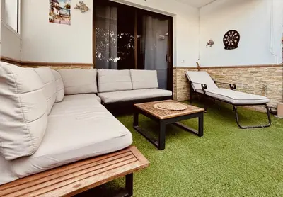 Zona de estar de Click&Guest - Pool View Terrace in Maspalomas