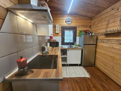 Una cocina o zona de cocina en CABAÑA Mirador de las Lagunetas