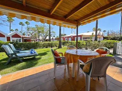 Jardín al aire libre en Bungalow with great garden, los Tunos