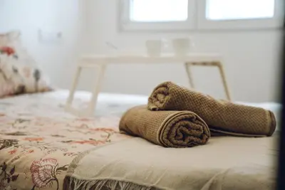 Cama o camas de una habitación en Residencial El Encuentro 2