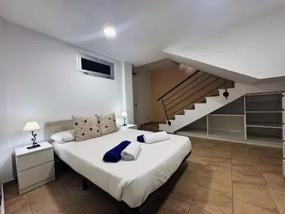 Cama o camas de una habitación en Pablo House Beach