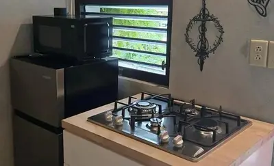 Una cocina o zona de cocina en Duna Camping Maspalomas Gran Canaria South Sur