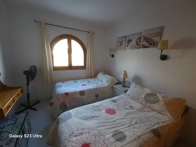 Cama o camas de una habitación en Luxurious Apartment with Private Terrace and Garden in Las Palmas