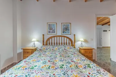 Cama o camas de una habitación en Home2Book Cozy Rural House with Terrace and Views
