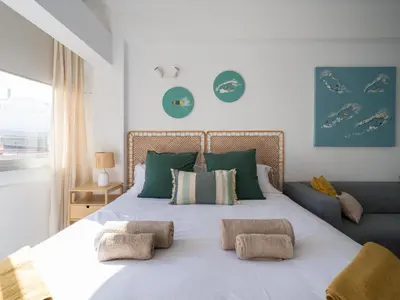 Cama o camas de una habitación en Apartamento Playa 58