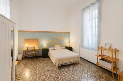Cama o camas de una habitación en Domingo J Navarro