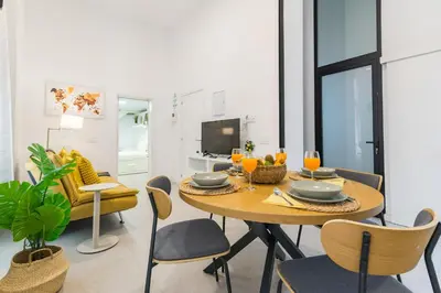 Zona de estar de Apartment 100 m from Las Canteras - Shared Terrace
