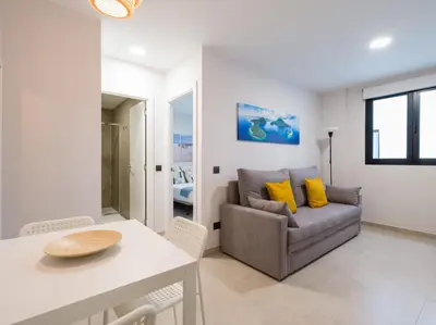 Zona de estar de Acogedor apartamento en Las Canteras