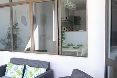 Zona de estar de Apartamento en primera línea de la playa