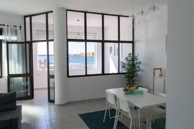 Zona de estar de Apartamento en primera línea de la playa