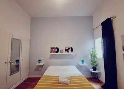 Cama o camas de una habitación en Se alquila Habitación Doble frente de Playa