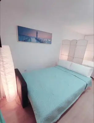 Cama o camas de una habitación en Right on the beach in Las Canteras - First line!