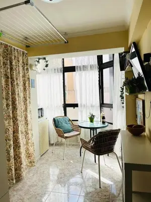 Zona de estar de Studio for two close to Las Canteras