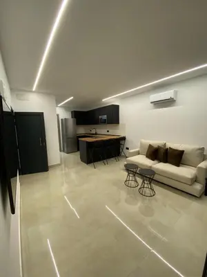 Zona de estar de El Ático de Abuela - Private flat in Las Canteras