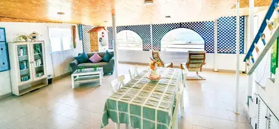 Zona de estar de Casa Rustica apartment with large terrace and sea view