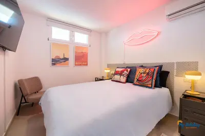 Cama o camas de una habitación en Rooftop Retreat