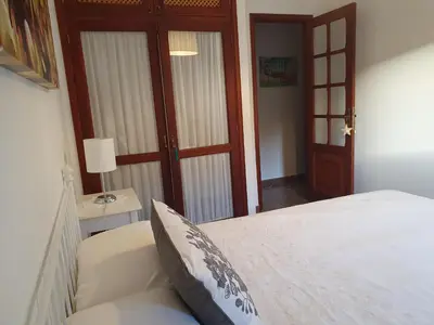 Cama o camas de una habitación en Casa Panchita -Maravillosas vistas al mar y montaña