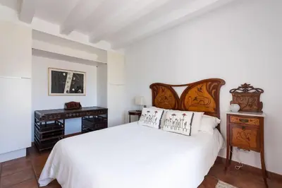Cama o camas de una habitación en Finca en el Corazón de la Isla