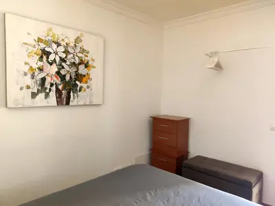 Cama o camas de una habitación en Vivienda Vacacional La Portada