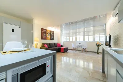 Una cocina o zona de cocina en Suites Garden Loft El Greco