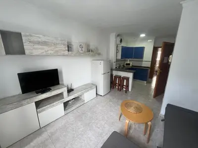 Una cocina o zona de cocina en Apartamentos Las Canteras Arena