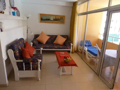 Zona de estar de Apartamentos Belmonte