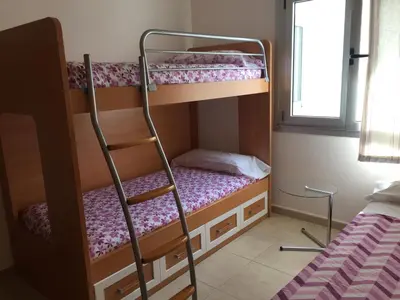 Cama o camas de una habitación en Apartamento Atlántico