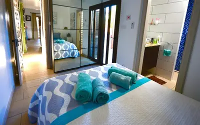 Cama o camas de una habitación en Villa Mateo