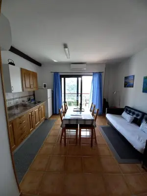 Cama o camas de una habitación en Apartamentos el Motor Tejeda
