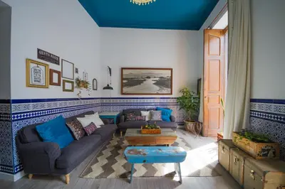 Zona de estar de Aminta Home charmy rooms in Vegueta