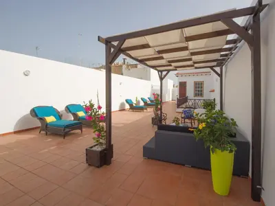 Zona de estar de Aminta Home charmy rooms in Vegueta