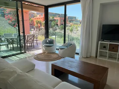Zona de estar de Salobre Villas