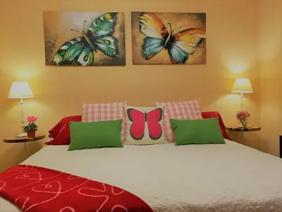 Cama o camas de una habitación en Villa Strelitzia Gran Canaria