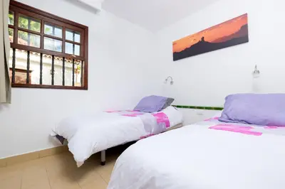 Cama o camas de una habitación en Sunny Bungalow Parque Golf