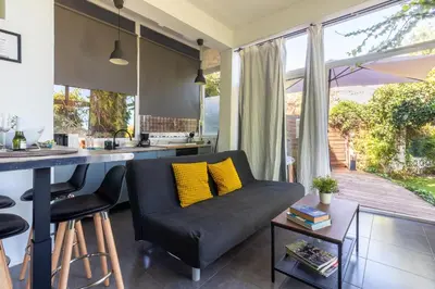 Zona de estar de Glass House in Gran Canaria!