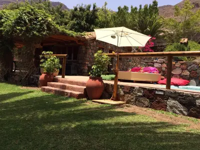 Jardín al aire libre en Villa Romántica