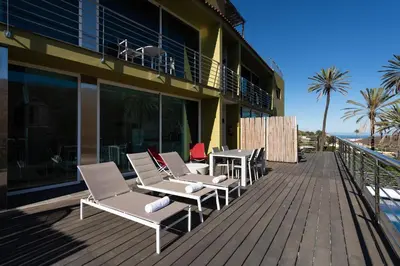 Un balcón o terraza de Finca Oasis Holidays & Health - Apartamentos con Terraza y Solarium
