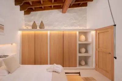 Cama o camas de una habitación en Redondo de Guayedra